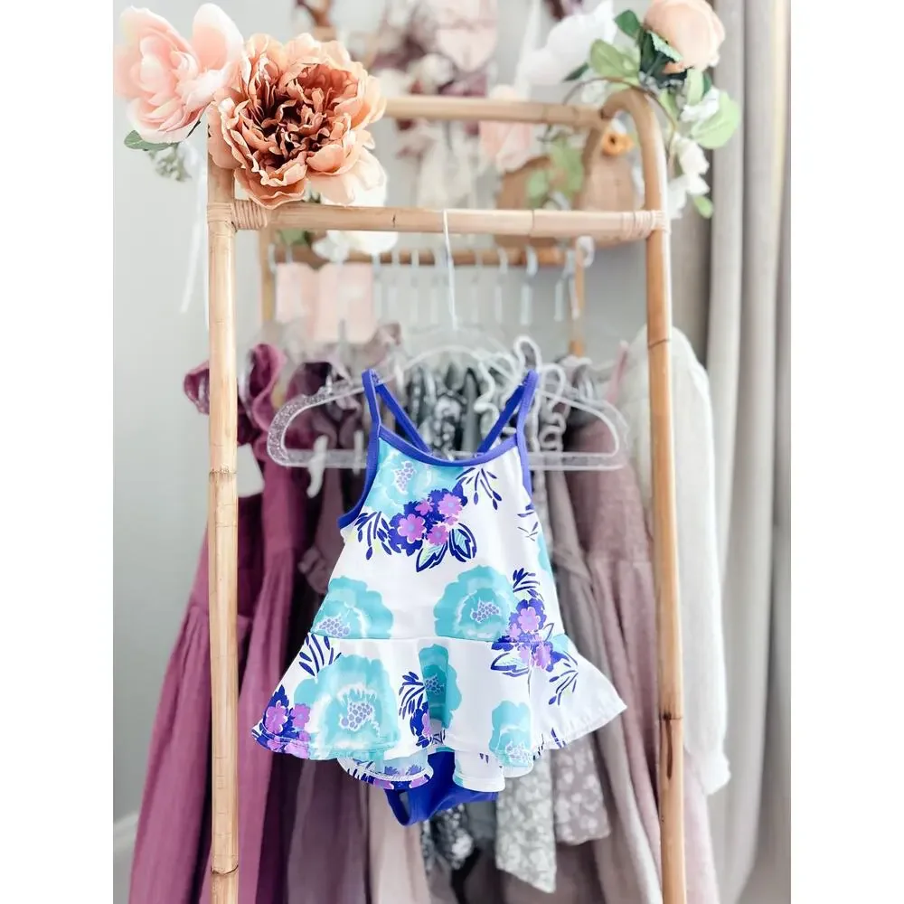 EUC Old Navy floral peplum tankini swimsuit 18-24mths